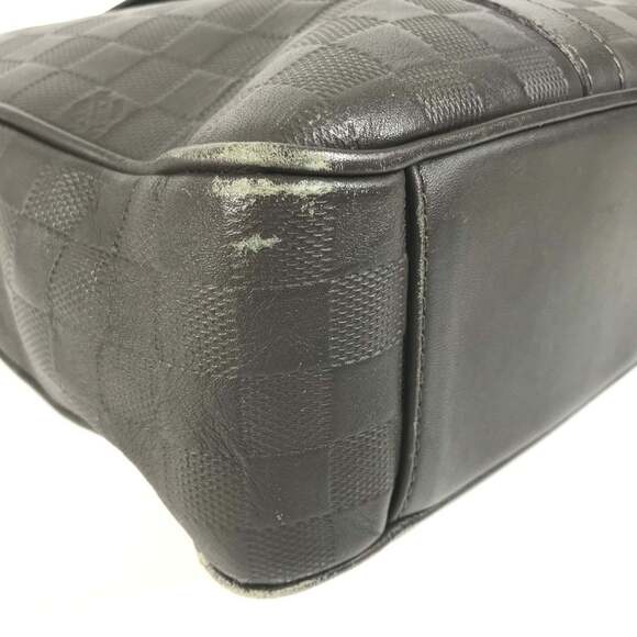 LOUIS VUITTON Authentic Brown Damier Leather Tote Bag - Picture 6 of 16